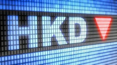 Hong Kong Doları üstünde belgili tanımlık perde. 4k çözünürlüklü. Kodlayıcı Prores 4444. Harika kalitesi. Döngü.