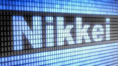 Nikkei stok ortalama. 4k çözünürlüklü. Kodlayıcı Prores 4444. Harika kalitesi. Döngü.