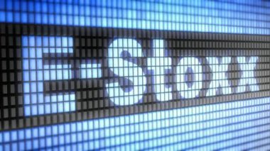 Hisse senedi endeksi avro bölgesi stoklarının Stoxx tarafından tasarlanmış. 4k çözünürlüklü. Kodlayıcı Prores 4444. Harika kalitesi. Döngü. 4 k çözünürlüklü. ProRes 4444.