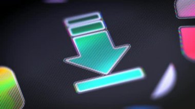 Ekran simgesini. 4k çözünürlüklü görüntüleri döngü