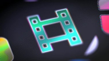 Ekran simgesini. 4k çözünürlüklü görüntüleri döngü