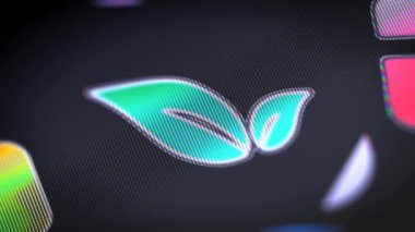 Ekran simgesini. 4k çözünürlüklü görüntüleri döngü