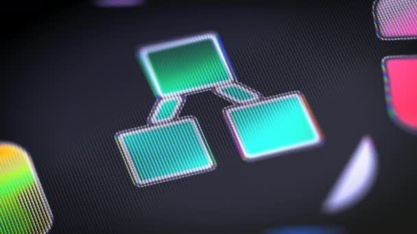 Піктограма Екрані Роздільна Здатність Циклічних Кадрів — стокове відео