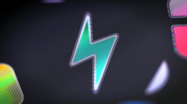 Ekran simgesini. 4k çözünürlüklü görüntüleri döngü