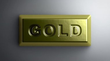 Altın külçe. 4 k çözünürlüklü görüntüleri döngü var. ProRes 4444.