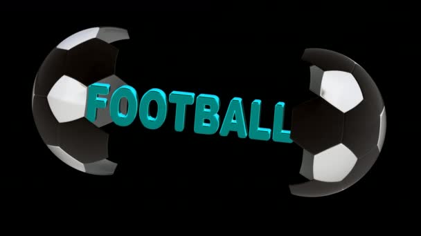 Pallone Calcio Video Loop Una Risoluzione Prores 4444 — Video Stock