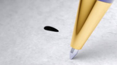 Kalem kağıt üzerinde yazıt yazma görüntüleri.