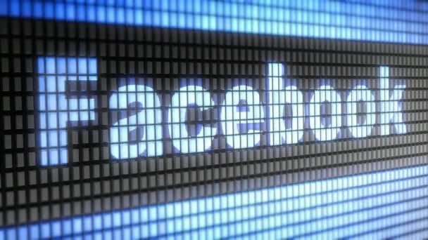 Facebook Pantalla Azul Facebook Conocido Servicio Redes Sociales — Vídeos de Stock