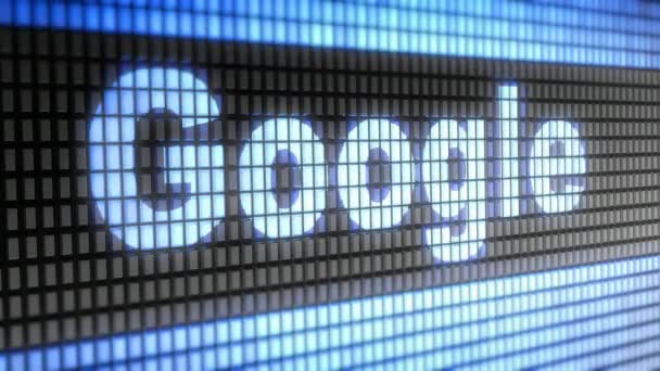 在蓝屏上 谷歌是世界上最受欢迎的搜索引擎 — 图库视频影像
