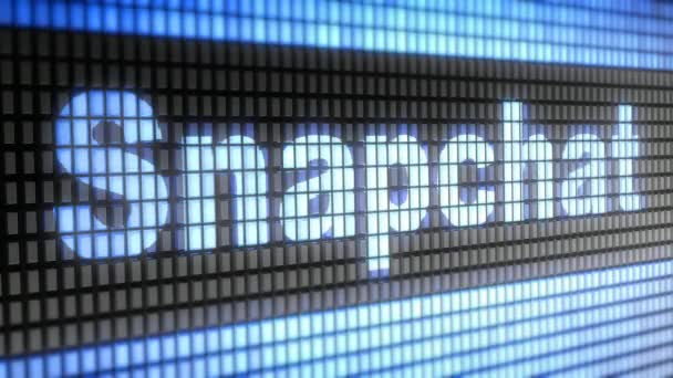 Snapchat Tela Azul Snapchat Popular Aplicativo Mídia Social Para Compartilhar — Vídeo de Stock