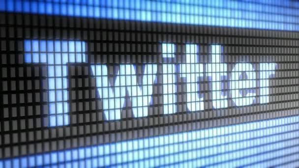 Twitter Layar Biru Twitter Adalah Jaringan Sosial Daring — Stok Video