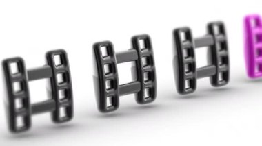 Beyaz yüzey üzerinde 3D simgesi