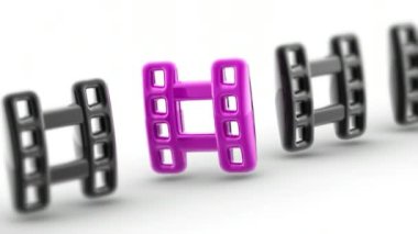 Beyaz yüzey üzerinde 3D simgesi