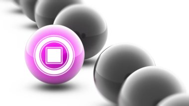 Top simgesine. Atış kapatın