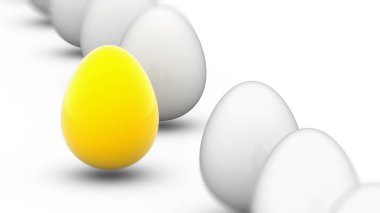 Yumurta sembolü. 3D çizim.