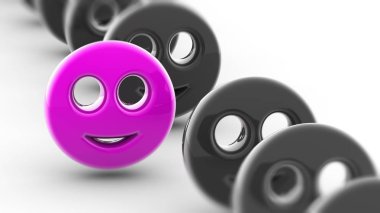 Beyaz yüzey üzerinde 3D çizim.