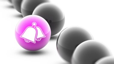 The icon on ball. Close up shot clipart