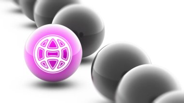 Top simgesine. Atış kapatın