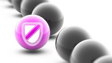 Top simgesine. Atış kapatın