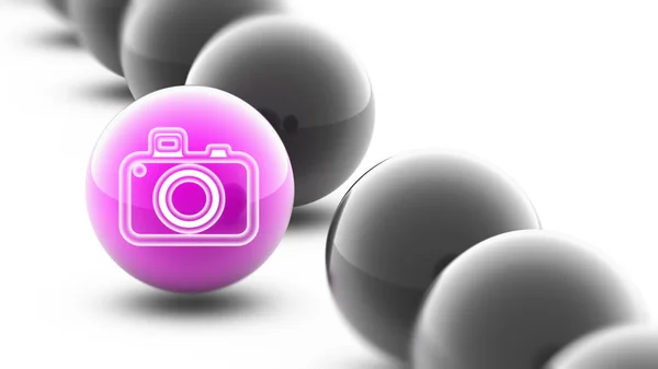 Het Pictogram Bal Close Shot — Stockfoto