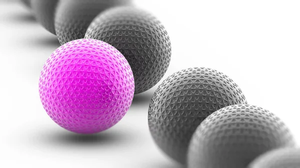 Topları sembolü. 3D çizim.