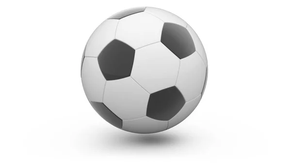 Soccerball Vit Bakgrund — Stockfoto