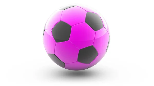 Soccerball Witte Achtergrond — Stockfoto