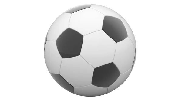 Soccerball Vit Bakgrund — Stockfoto