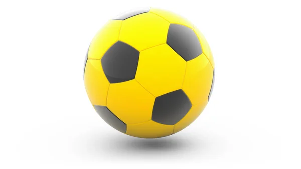 Soccerball Witte Achtergrond — Stockfoto