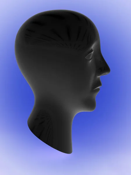 Abstract Head Illustration Close Shot — Stock Photo, Image