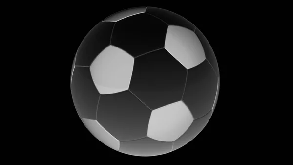 Fußball Auf Schwarzem Hintergrund — Stockfoto