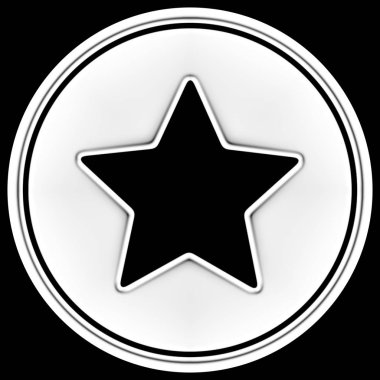 Yıldız simgesi bir daire içinde. İllüstrasyon.