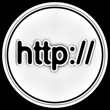 Http simgesi bir daire içinde. İllüstrasyon.