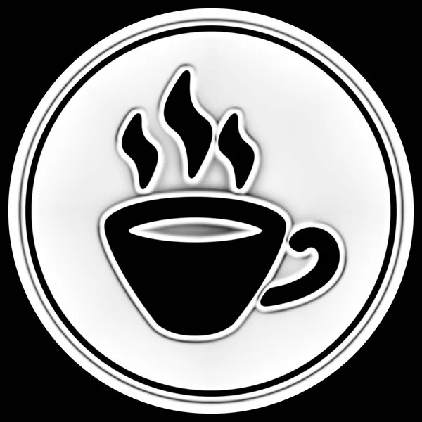 Coffee Icon Circle Illustration — Stock Photo, Image