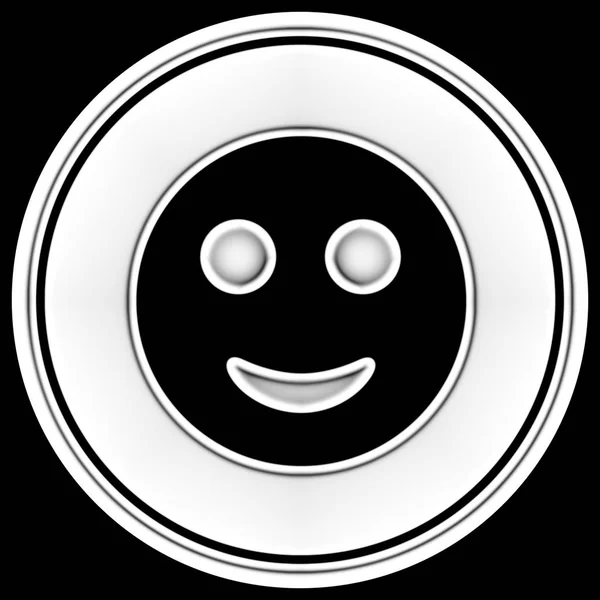 Smile Icon Circle Illustration — Stock Photo, Image