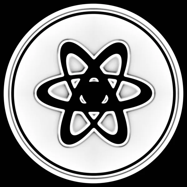 Икона Атома Круге Иллюстрация — стоковое фото