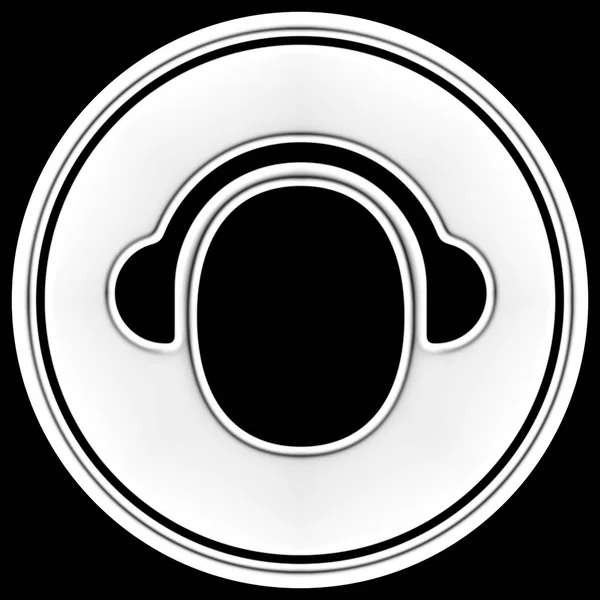 Headset Icon Circle Illustration — Stock Photo, Image