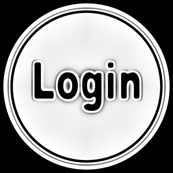Ikona Logowania Kółko Ilustracja — Zdjęcie stockowe