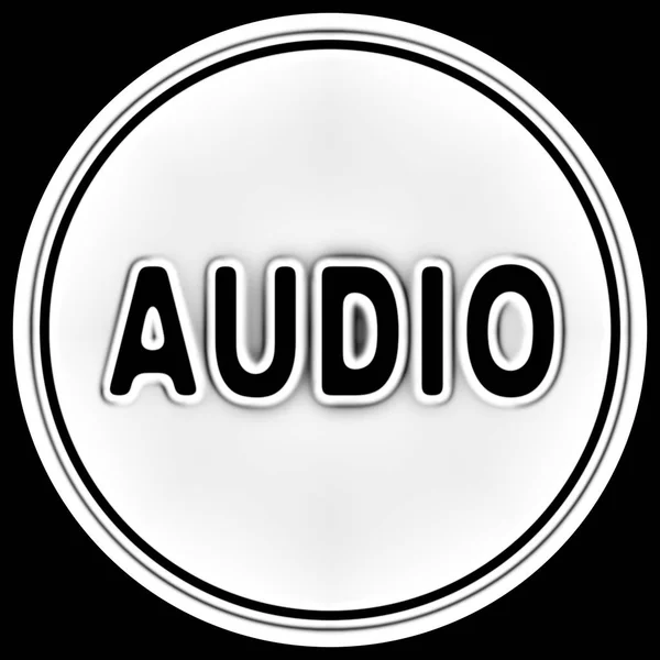 Audio Icon Kreis Illustration — Stockfoto