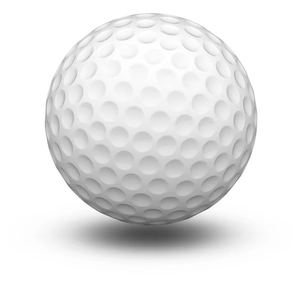 Golfball Auf Weißem Hintergrund Illustration — Stockfoto