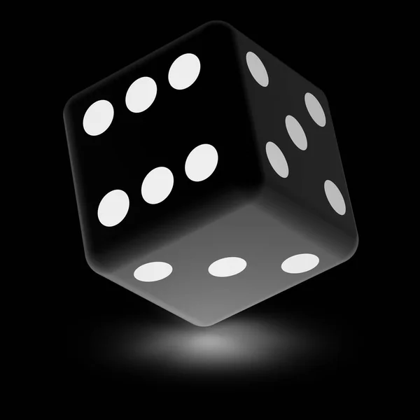 Dice Black Background Illustration — Stock Photo, Image