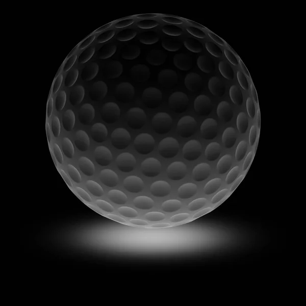 Golfball Schwarzen Hintergrund Illustration — Stockfoto