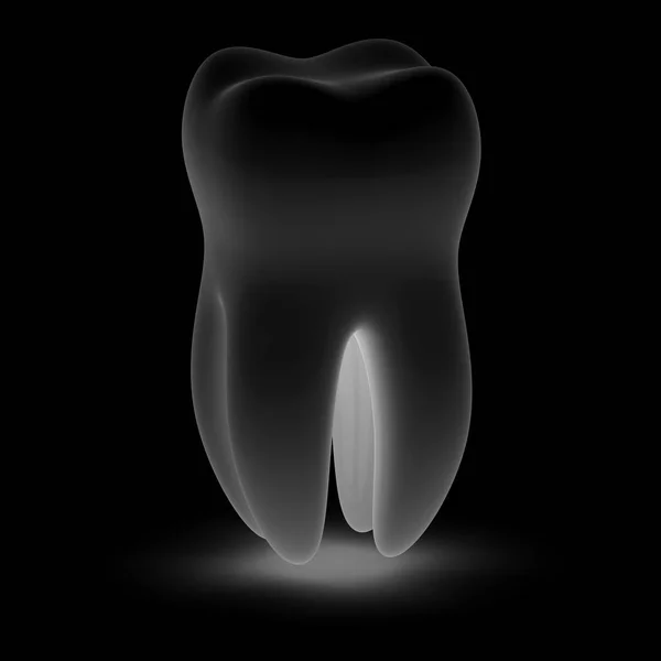 Tooth in the black background. 3D Illustration. - Stock Image - Everypixel