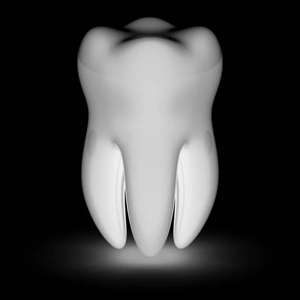 Δόντι Στο Μαύρο Υπόβαθρο Απεικόνιση — Φωτογραφία Αρχείου