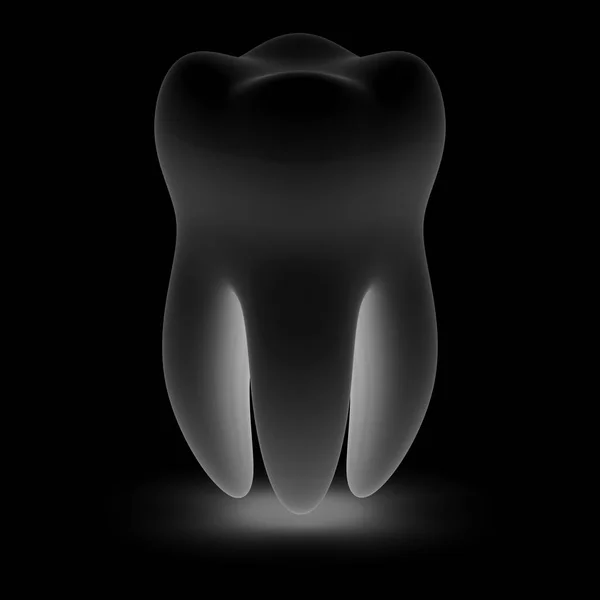 Zub Černém Pozadí Obrázek — Stock fotografie