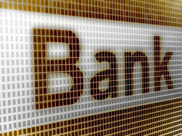 Bank Het Scherm Illustratie — Stockfoto