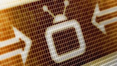 TV kutsal kişilerin resmi üstünde belgili tanımlık perde. 4k çözünürlüklü. Kodlayıcı Prores 4444. Harika kalitesi. Döngü.