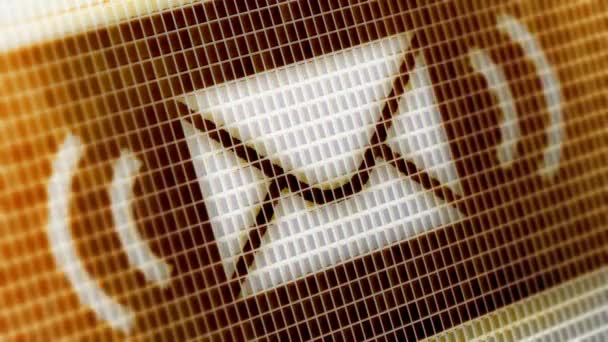 Mail Symbol Auf Dem Bildschirm Auflösung Encoder Prores 4444 Große — Stockvideo