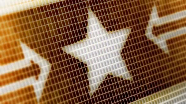 Icono Estrella Pantalla Resolución Codificador Prores 4444 Gran Calidad Bucle — Vídeo de stock