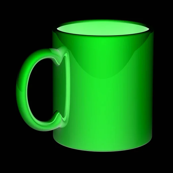 Mug Black Background Illustration — Stock Photo, Image